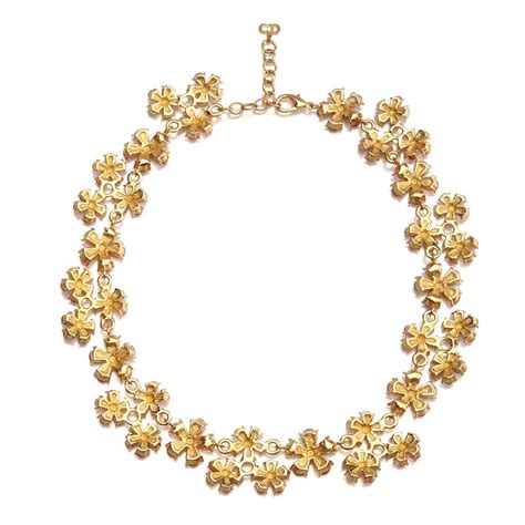 christian dior flower necklace|christian dior necklace women.